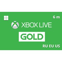 Xbox Live Gold Gift Card 6 m RU-region
