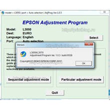 Adjustment program EPSON L3050, L3070 (reset west ink)