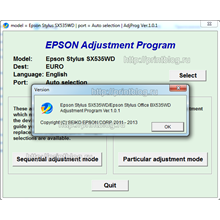 Adjustment program Epson SX535WD Office BX535WD (Сброс)