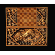 3d модель нард, шахматная доска для станка с ЧПУ