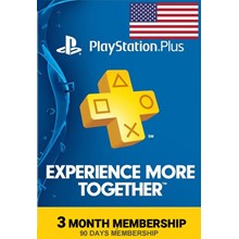 🔶PS Plus PSN Subscription 3 Months (90 days) US/USA