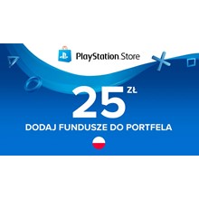 🔶PSN 25 Zloty Poland PL [Top-Up Wallet] Official Key
