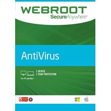 Webroot SecureAnywhere  AntiVirus 1 год / 1 пк