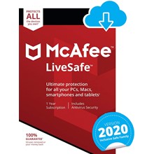 MCAFEE  LIVESAFE 2024 НА 1 ГОД