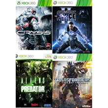 Crysis, AvsP, Force Unleashed 2 ,TRANSFORMERS Xbox 360