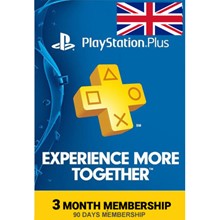 🔶PS Plus PSN Subscription 3 Months (90 days) UK