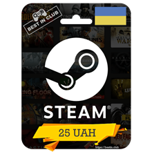 ⭐ Steam Wallet Gift Card 25 UAH ⭐