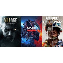 COD Black Ops Cold War+ Mass Effect+ RE Village Xbox