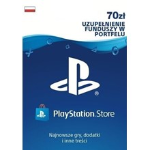 PlayStation Network пополнение на 70 PLN (PL) -%