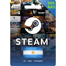 💗Steam Wallet Gift Card 500ARS - Argentina Account💗