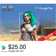 GOOGLE PLAY GIFT CARD  $25 USD (USA 🇺🇸) ✅ + BONUS ✅