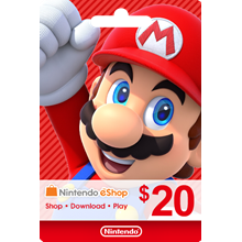 Nintendo Eshop 20$  🌏USA +🎁CashBack1%