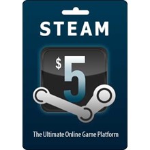 ⭐5 $ USD Steam Wallet Card US account
