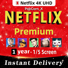 🟢 NETFLIX Premium 1 Year UHD ✅ 5 Screens 🔥 Warranty