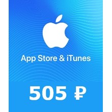 App Store iTunes карта пополнения 505 руб на РФ акк ₽