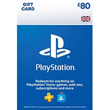 Playstation Network PSN £80 (UK) - без комиссии