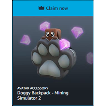 CODE💎 ROBLOX Doggy Backpack - Mining Simulator 2 💎