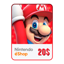 Карта пополнения Nintendo eShop 20 USD 🍄Без комиссии🍄