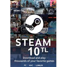 💳10 TL STEAM REPLENISHMENT CARD🔥AUTOMATIC ISSUANCE🔥
