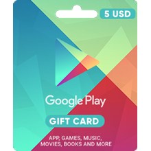 GOOGLE PLAY GIFT CARD 5$ USA