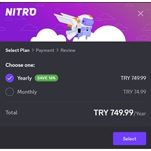 Discord Nitro for 12 month | year prepaid card 750 tl ✅