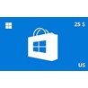 Подарочная карта Windows Store 25 долл. US-регион